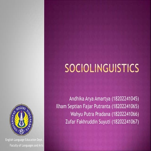 Sociolinguistics_April 15th, 2019