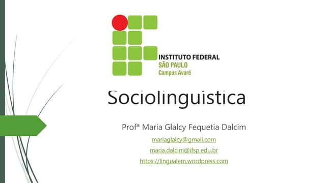 Sociolinguística | PPTX