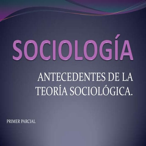 Sociología primer parcial