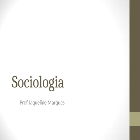 O que é Sociologia. Mapa mental do tripé sociológico | PDF