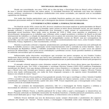 Sociologia brasileira 