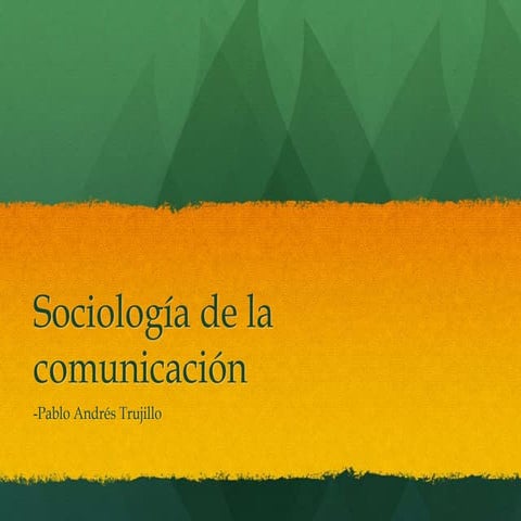 Sociología de la Comunicación