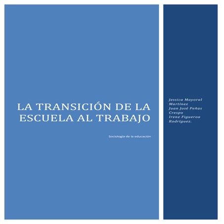 Sociologia de la educación al trabajo