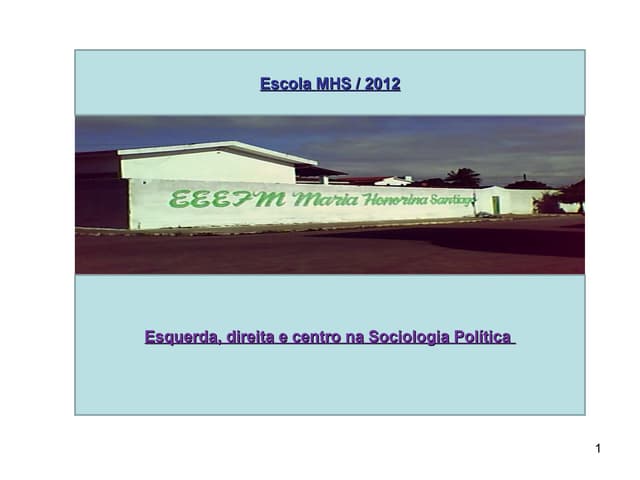 Esquerda, direita e centro na Socio...