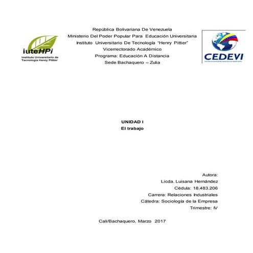 Sociologia El Trabajo