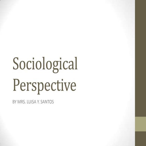 Sociological Perspective