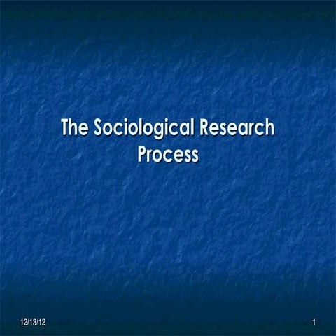 Sociological research process2
