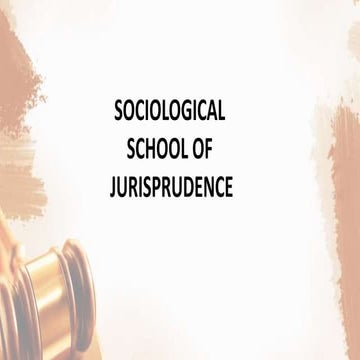 Sociological School of Jurisprudence notes