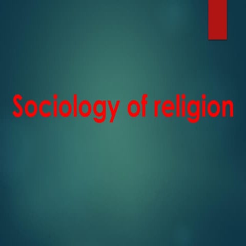 Sociology of-religion