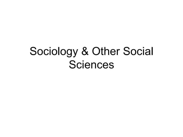 Sociology and its difference with o...