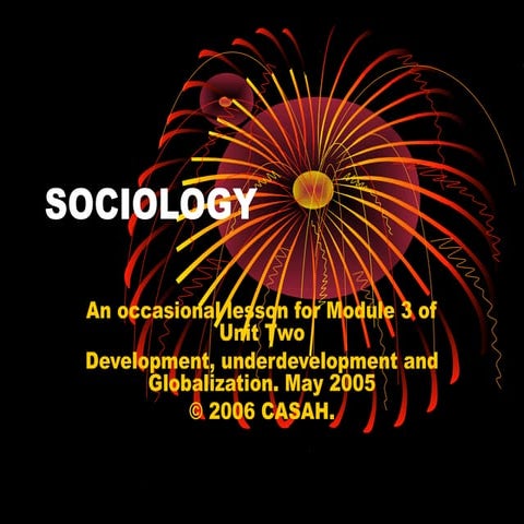 CAPE Sociology gobalisation