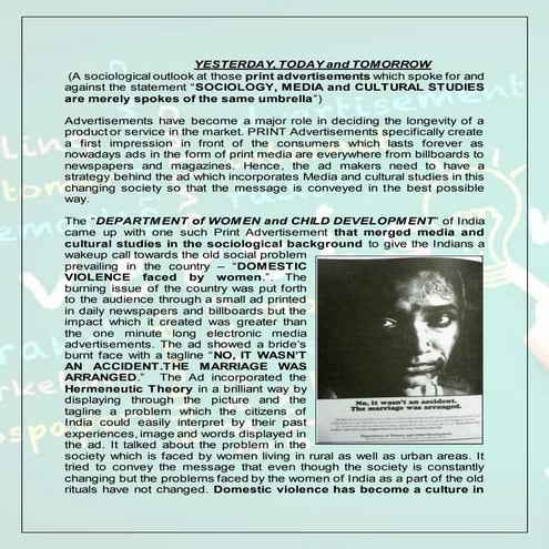 Sociology, media and cultural studies are merely spokes of the same umbrella