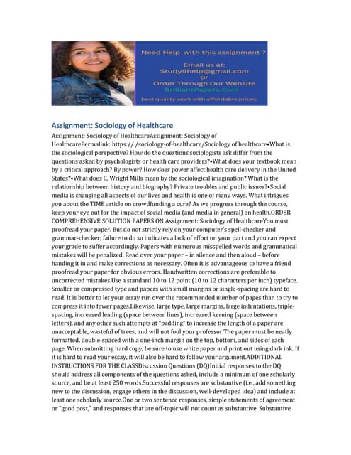 Sociology Of Healthcare docx sociology-of-healthcare-docx