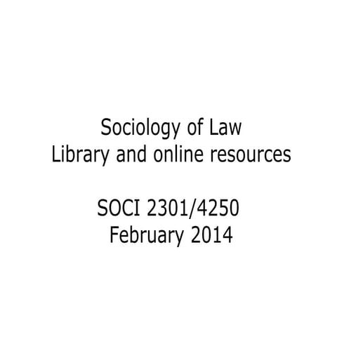 Sociology of Law