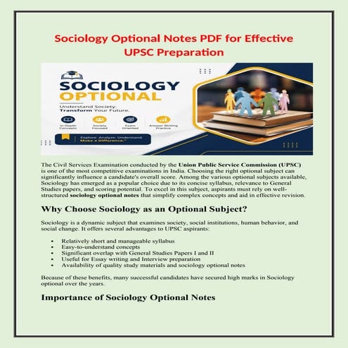 Sociology Optional Notes PDF for Effective UPSC Preparation.docx