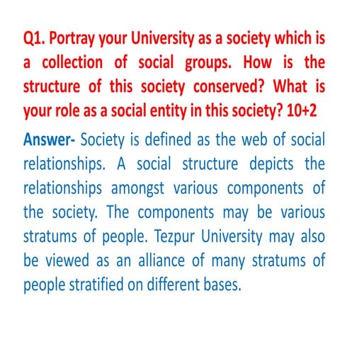 Sociology (Part II)