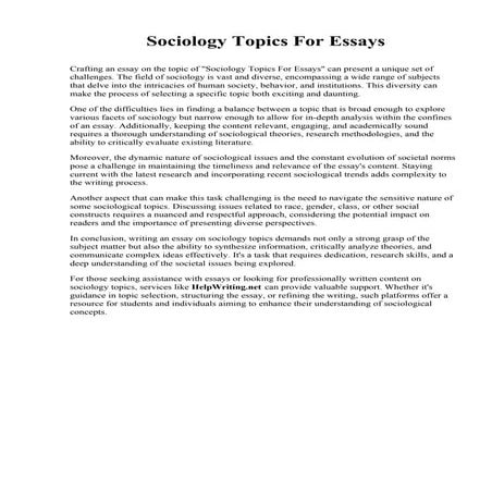 Sociology Topics For Essays.pdf
