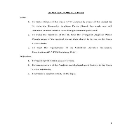 Sociology Unit 1 Internal Assessment Sample