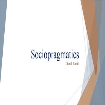 Sociopragmatic ppt