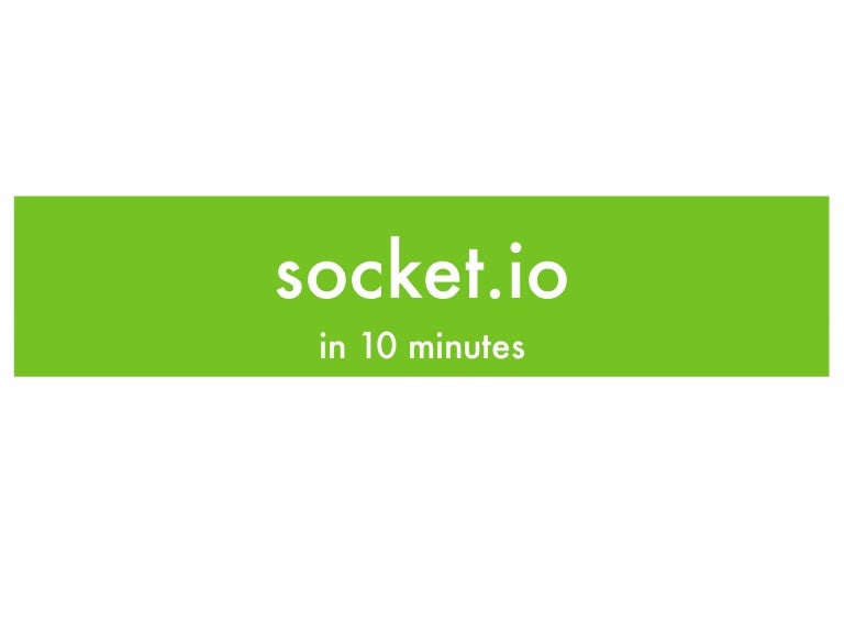 Socket Io Doc – Client API – MQKHCZ