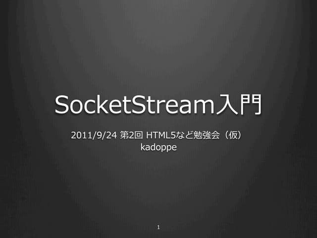 SocketStream入門