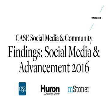 Benchmarking Your Initiatives: Findings from the 2016 Survey of Social Media ...