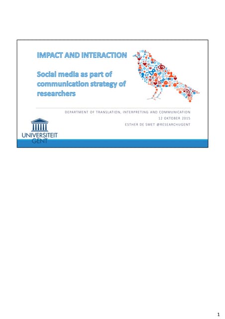 Social media for researchers
