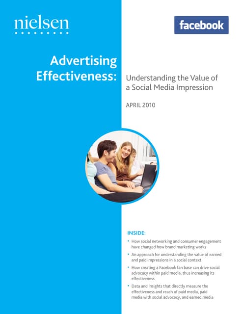 Nielsen research: Social media impressions in Facebook ads