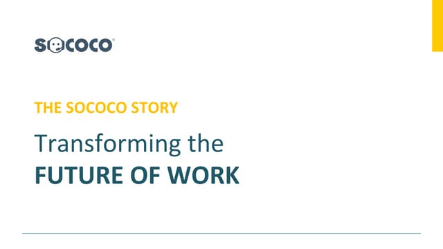 Sococo story; who we are, what we do and why it matters