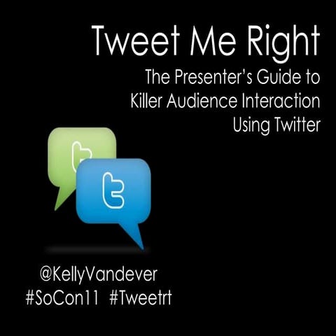 Tweet Me Right – The Presenter’s Guide to Killer Audience Interaction using T...