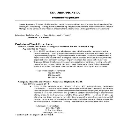 Socorro  piontka                                    86031 aladdins way (autos...