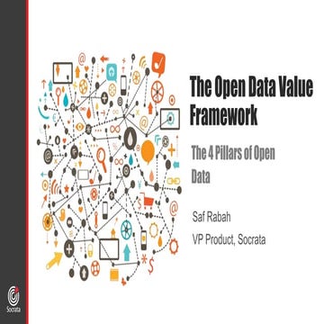 Open Data Value Framework: Open Data's Four Pillars of Value
