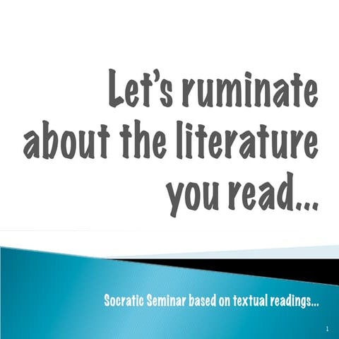 Socratic SeminarBooks