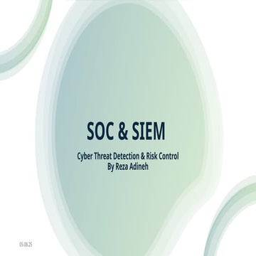 From Zero to SOC: Designing Effective Threat Detection & Incident Response