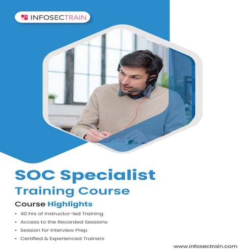 Security Operation Centre Specialist Course Content