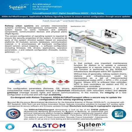 SODA-IIoT4RailTransport: Application to Railway Signalling System to ensure c...