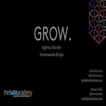 Business Development Frameworks & Tips for Agencies