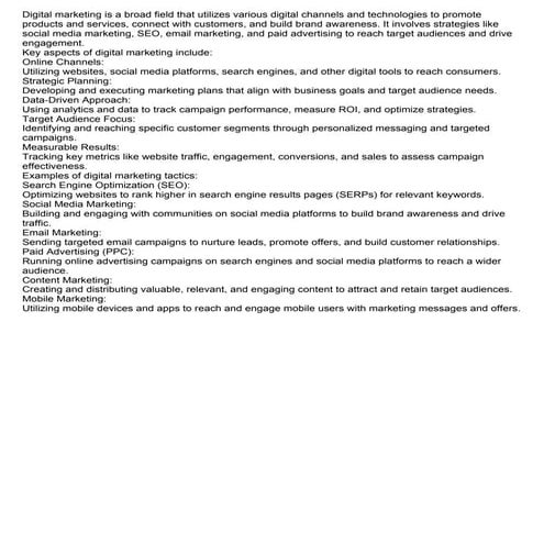 Introduction Digital Marketing using for Any time Of Marketing