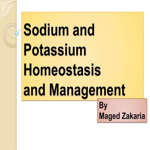 Sodium and Potassium Homeostasis in Neonates