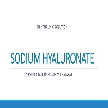 Sodium hyaluronate ophthalmic | PDF