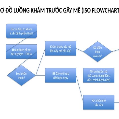 Sơ Đồ Luồng Khám Trước Gây Mê Trong Quy Trình Phẫu Thuật | PPTX