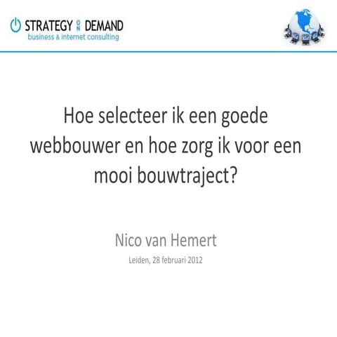 SoD Webinar: Webbouwerselectie