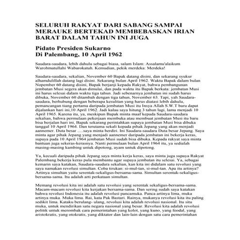 PIDATO PRESIDEN SOEKARNO 3 | PDF