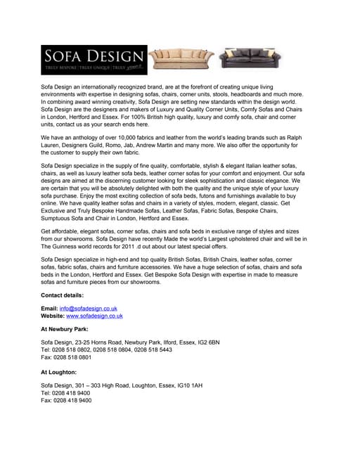 Sofadesign