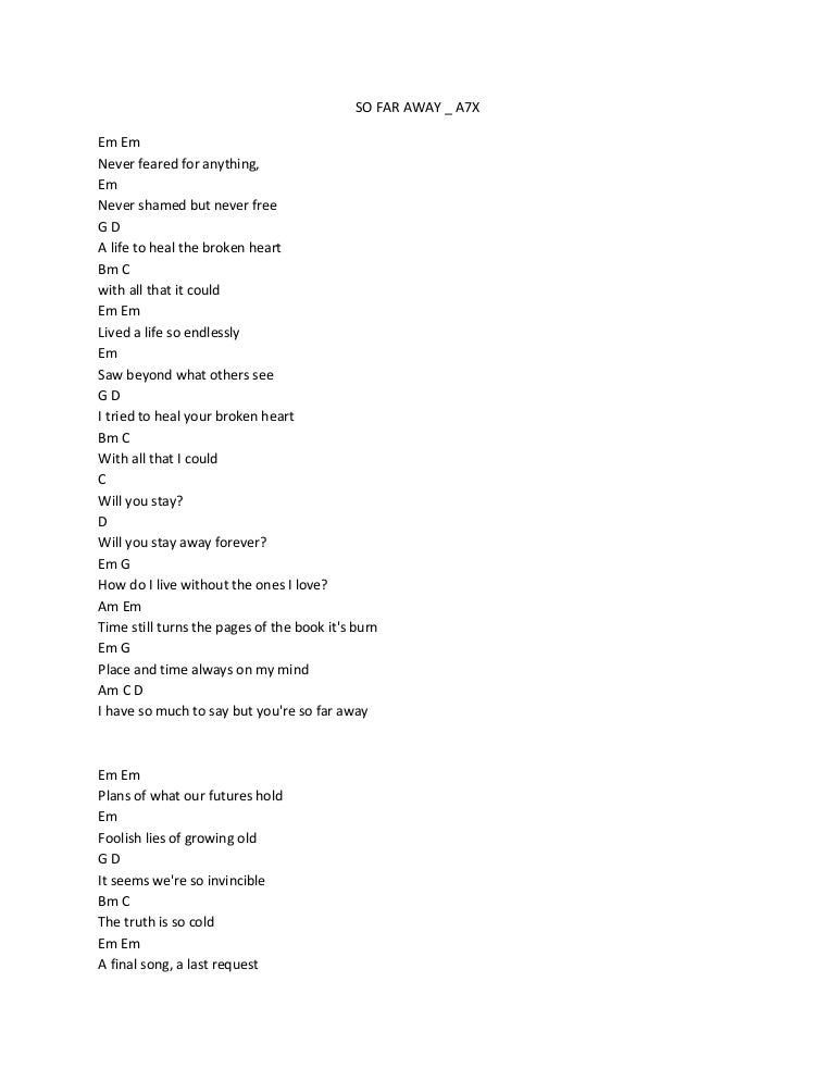 So Far Away