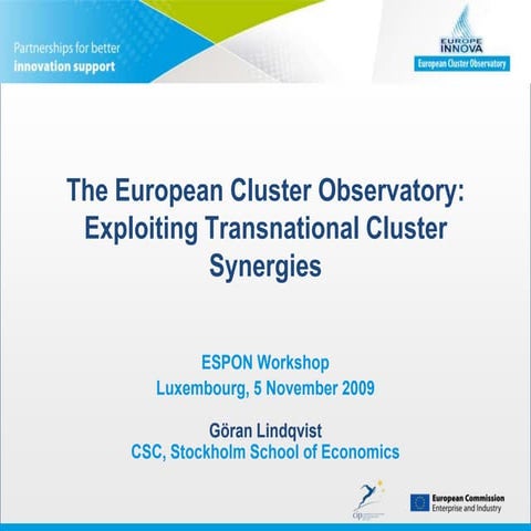 The European Cluster Observatory - an introduction