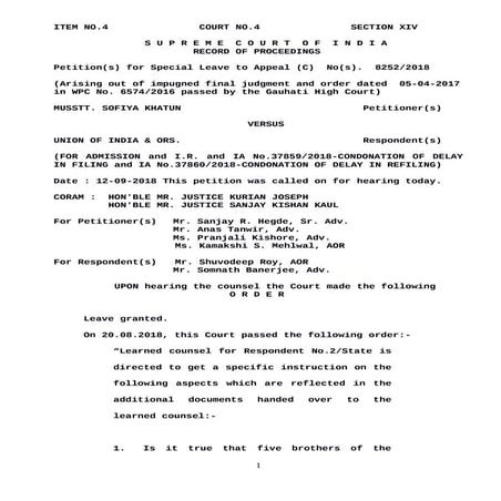 Sofiya khatun foreigner case sci 12.09.2018 1