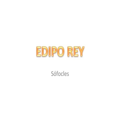 Sófocles Edipo Rey