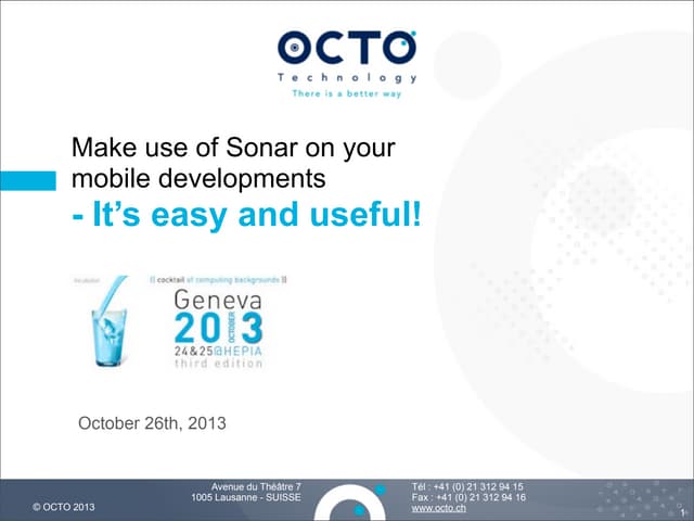 Soft shake 2013 - make use of sonar...