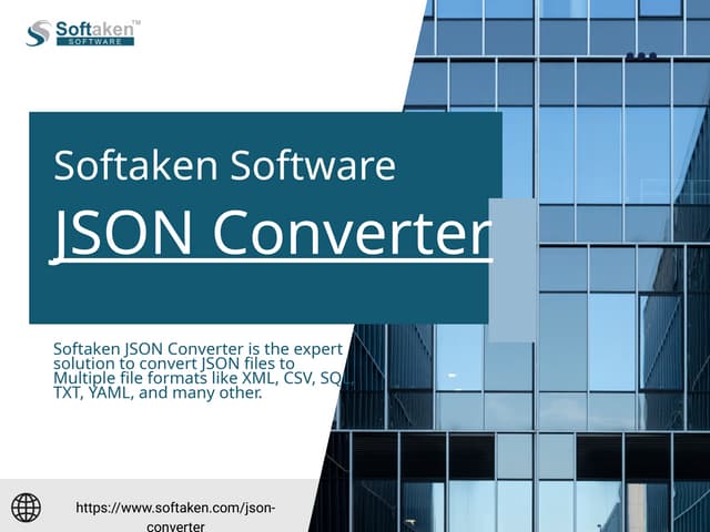 Softaken JSON Converter for Smother and Secure JSON files Conversion